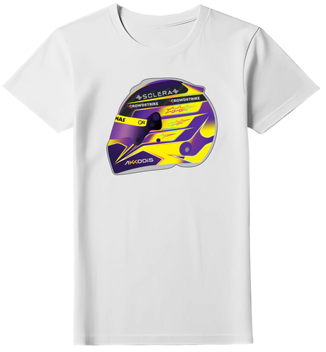 Camiseta Ilustração Capacete Lewis Hamilton Feminina