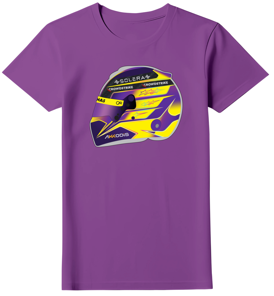 Camiseta Ilustração Capacete Lewis Hamilton Feminina