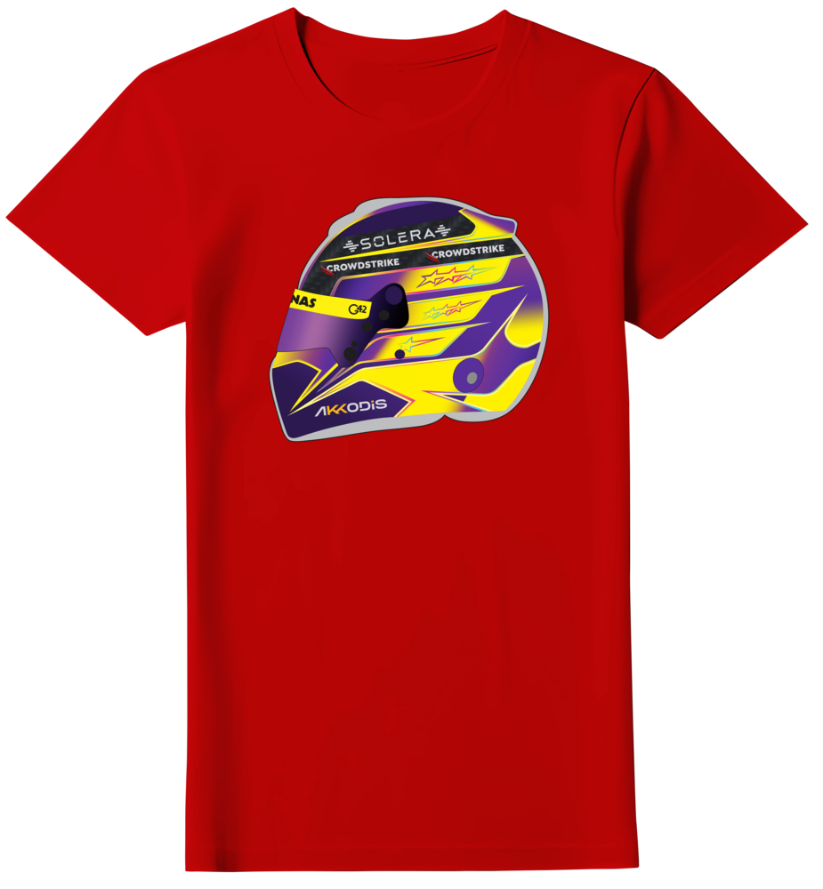 Camiseta Ilustração Capacete Lewis Hamilton Feminina