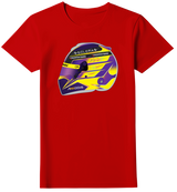 Camiseta Ilustração Capacete Lewis Hamilton Feminina