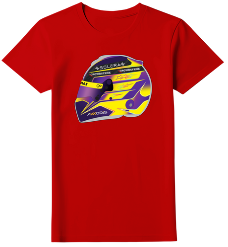 Camiseta Ilustração Capacete Lewis Hamilton Feminina