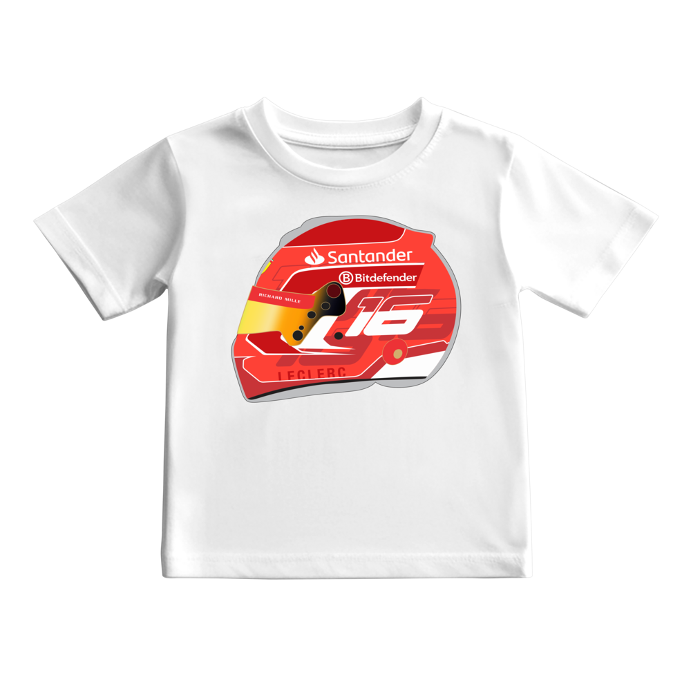 Camiseta Ilustração Capacete Charles Leclerc 2024