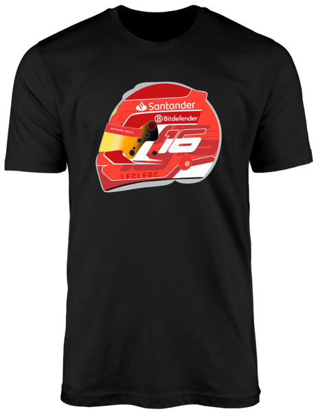 Camiseta Ilustração Capacete Charles Leclerc