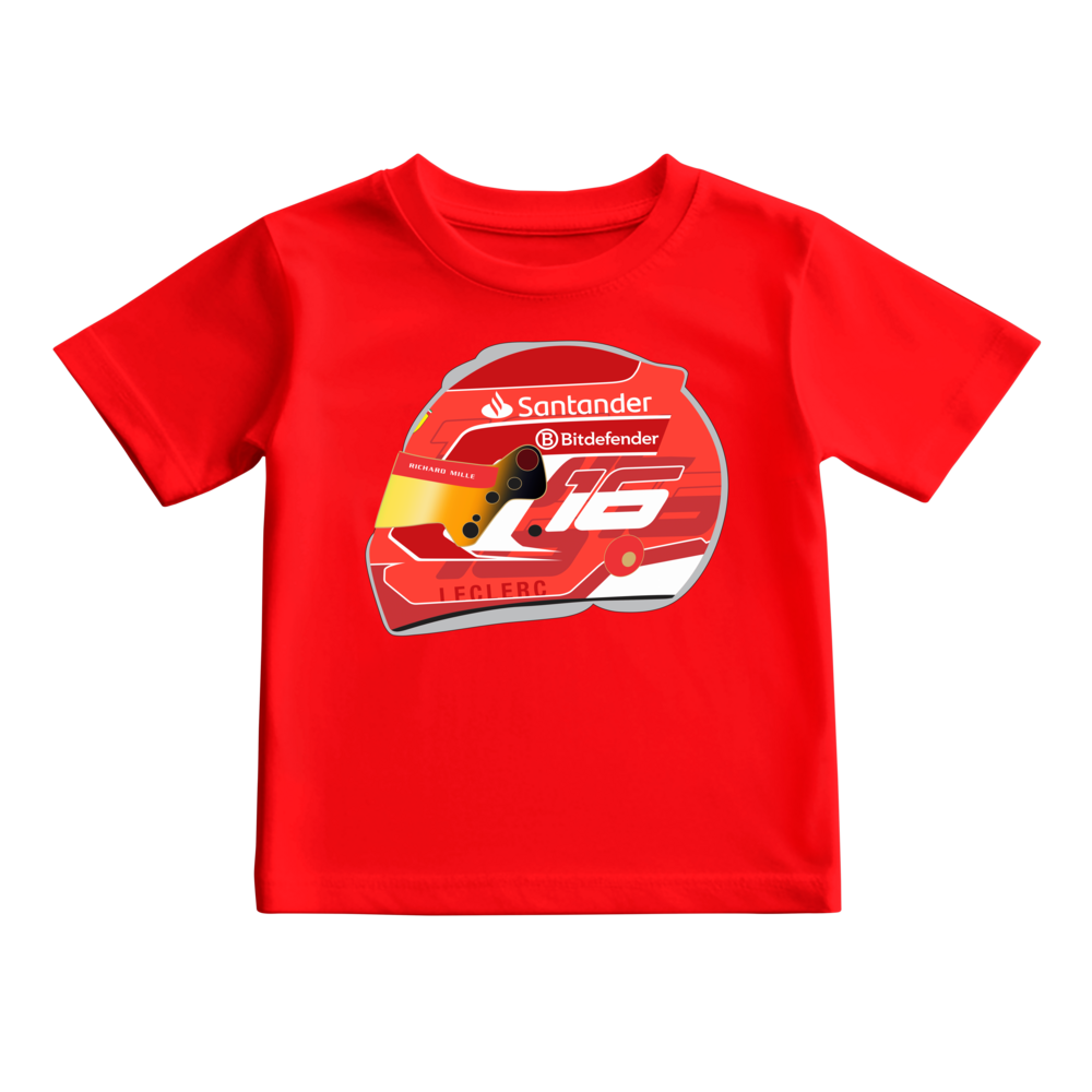 Camiseta Ilustração Capacete Charles Leclerc 2024