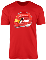 Camiseta Ilustração Capacete Charles Leclerc