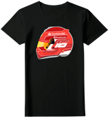 Camiseta Ilustração Capacete Charles Leclerc Feminina