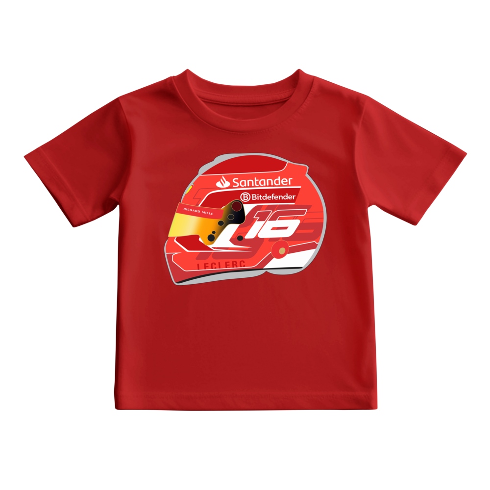 Camiseta Ilustração Capacete Charles Leclerc 2024