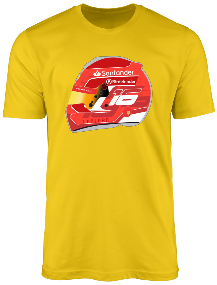 Camiseta Ilustração Capacete Charles Leclerc