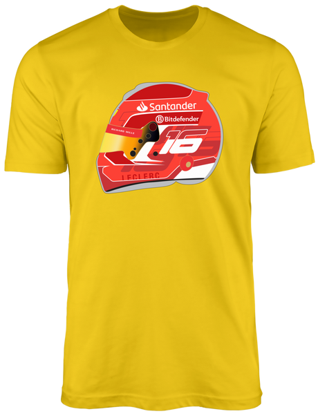 Camiseta Ilustração Capacete Charles Leclerc