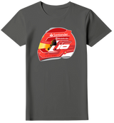 Camiseta Ilustração Capacete Charles Leclerc Feminina