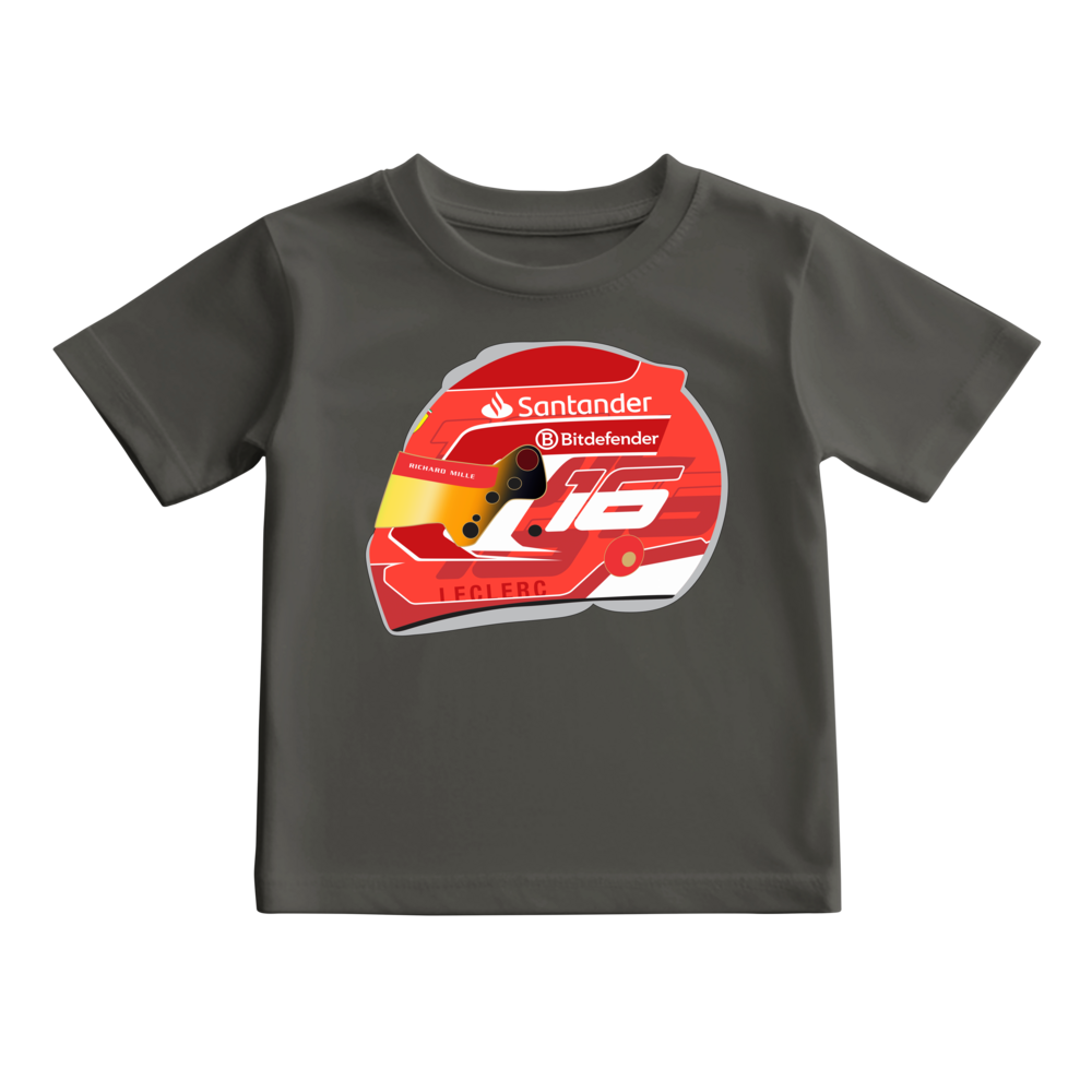 Camiseta Ilustração Capacete Charles Leclerc 2024