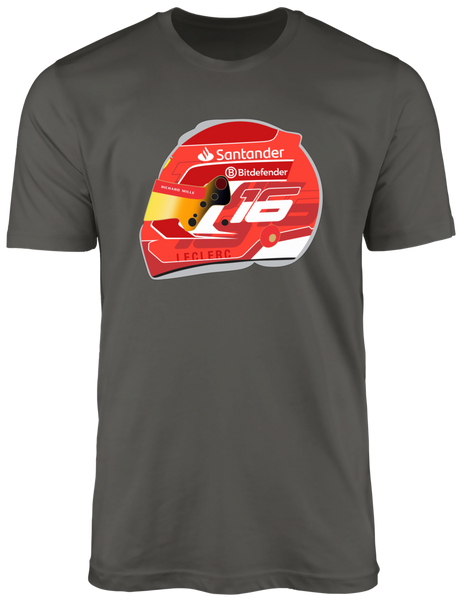 Camiseta Ilustração Capacete Charles Leclerc