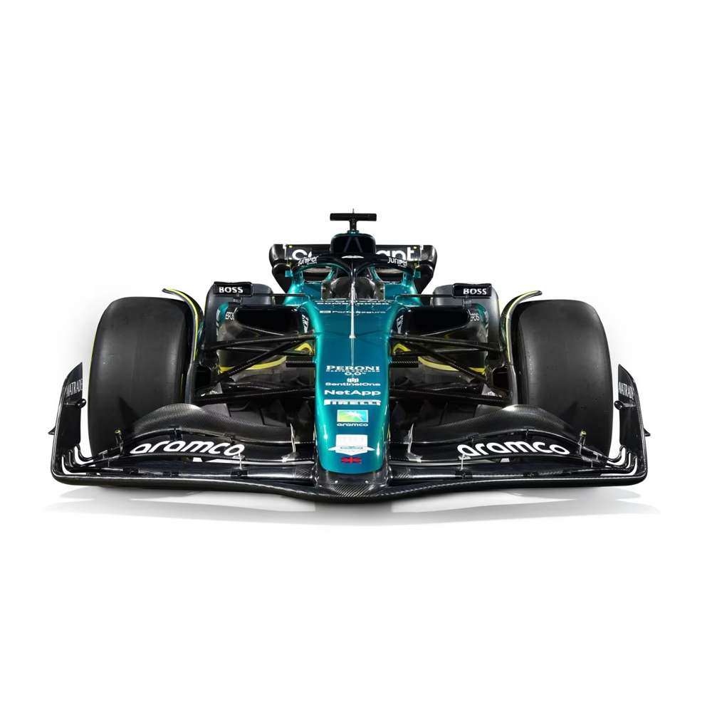 Miniatura AMR23 1:43 Aston Martin F1 Team 2023 - Fernando Alonso 14 c/ Caixa de Acrílico