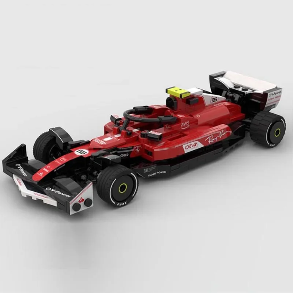 Miniatura Scuderia Ferrari SF-23 LAS VEGAS Carlos Sainz 55 Blocos de Montagem 299 PCS