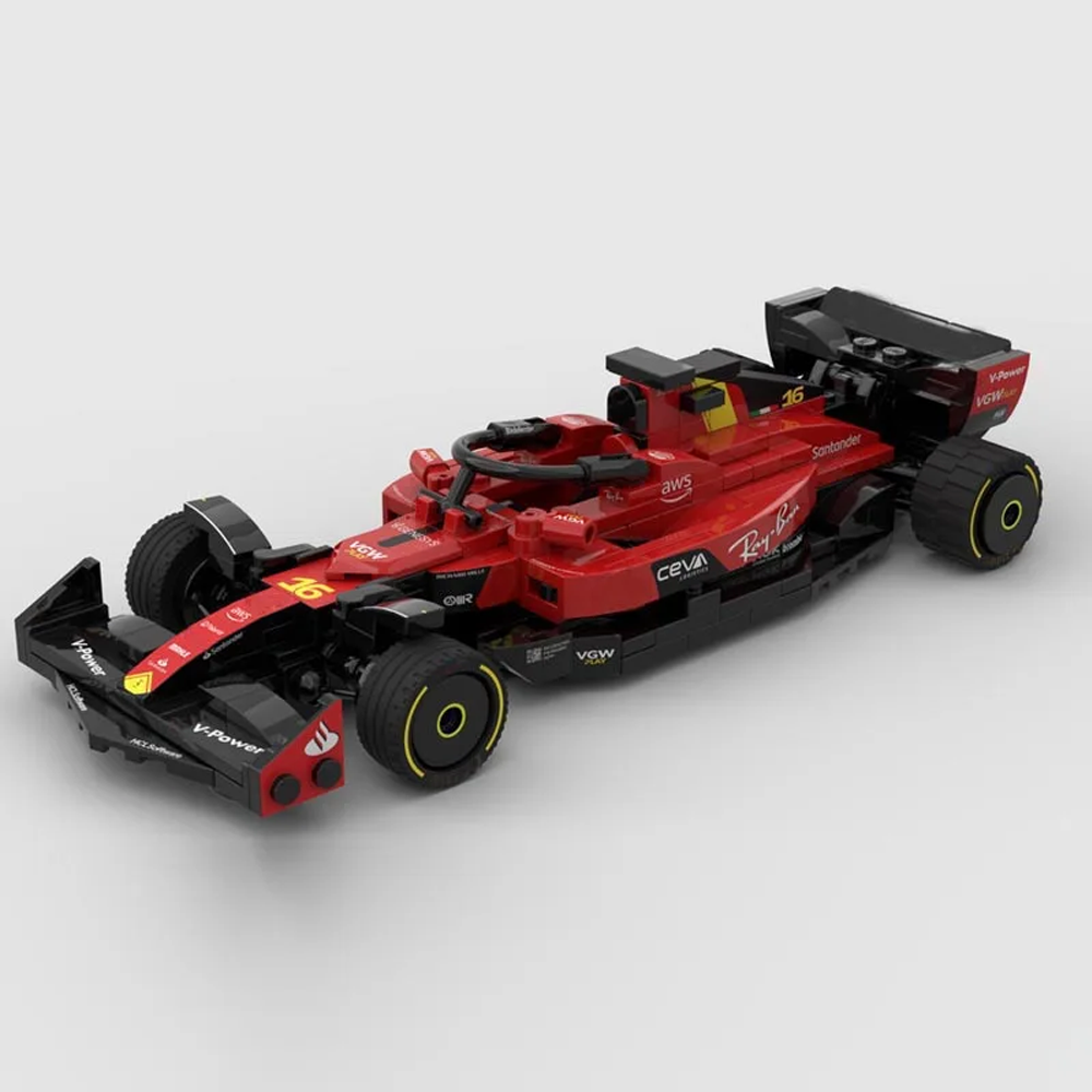 Miniatura Scuderia Ferrari SF-23 MONZA Charles Leclerc 16 Blocos de Montagem 307 PCS