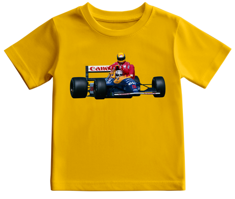 Camiseta Nigel Mansell F1 GP GRÂ-BRETANHA Temporada de 91 KIDS