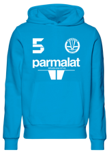 Moletom com capuz Nelson Piquet 5 Bicampeão mundial 1983 Brabham BMW BT49 Parmalat