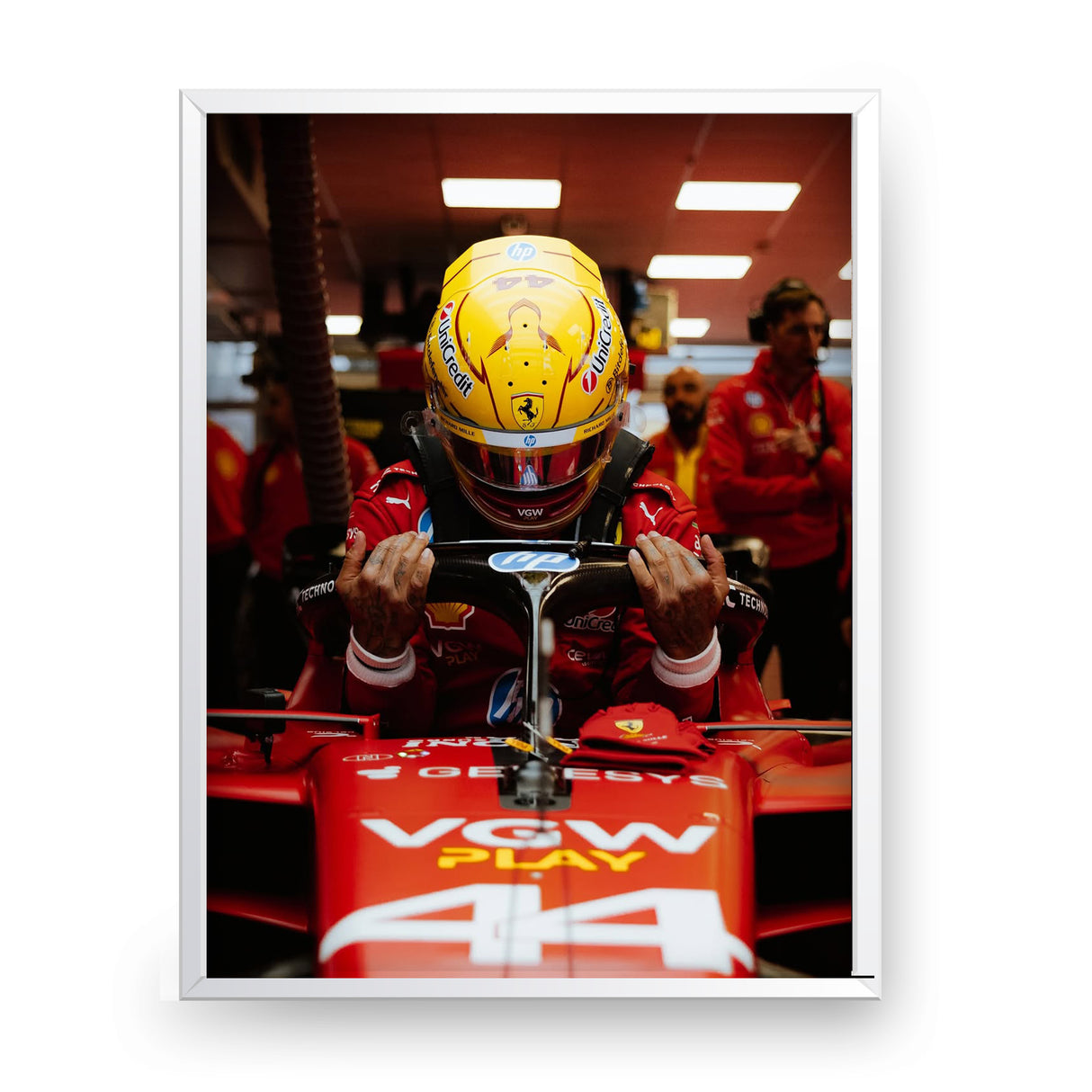 Quadro Decorativo Lewis Hamilton 44 Scuderia Ferrari