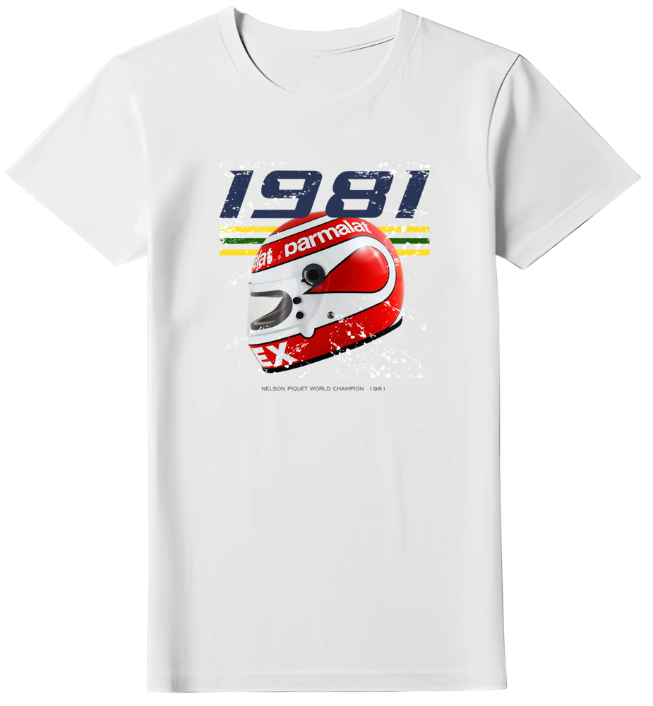 Camiseta Nelson Piquet Campeão Mundial 1981 Feminina