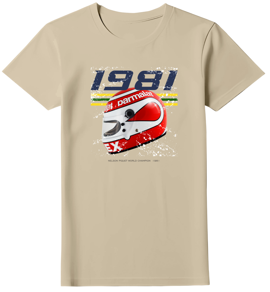 Camiseta Nelson Piquet Campeão Mundial 1981 Feminina