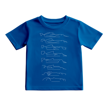 Camiseta Camiseta Evolução dos Carros Fórmula 1 KIDS