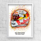 Quadro Decorativo Capacete Max Verstappen F1 World Champion 2021