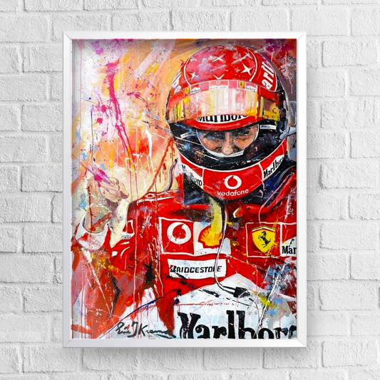 Quadro Decorativo Michael Schumacher Scuderia Ferrari Simply The Best