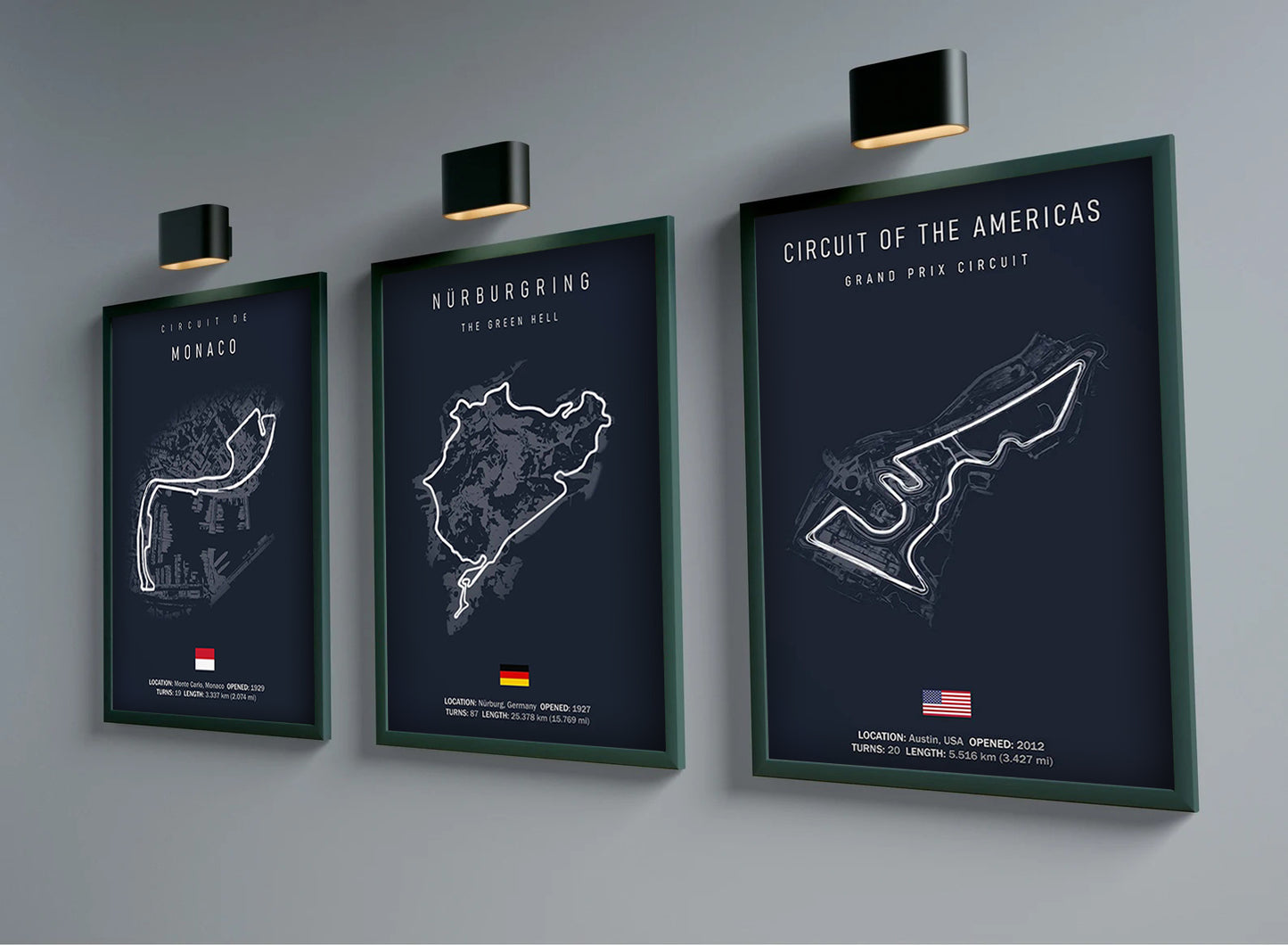 Quadros Decorativos de Parede de Circuitos Formula 1 Temporada 2023