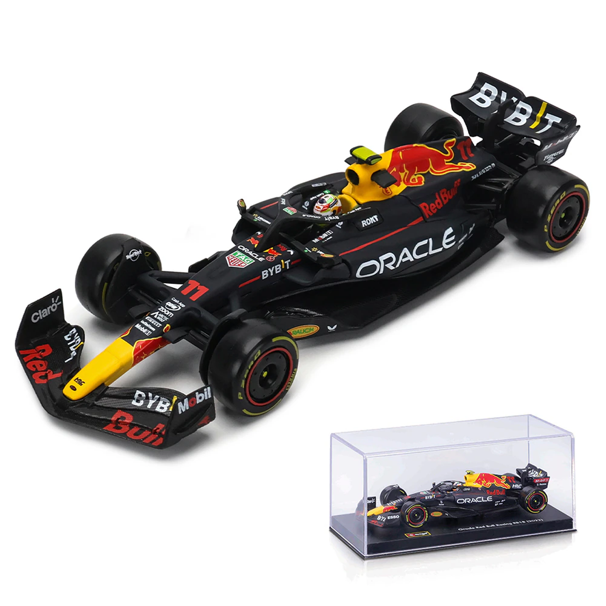 Miniatura RB19 1:43 RedBull Racing Temporada 2023 c/ Caixa de Acrílico - Sergio Pérez 11