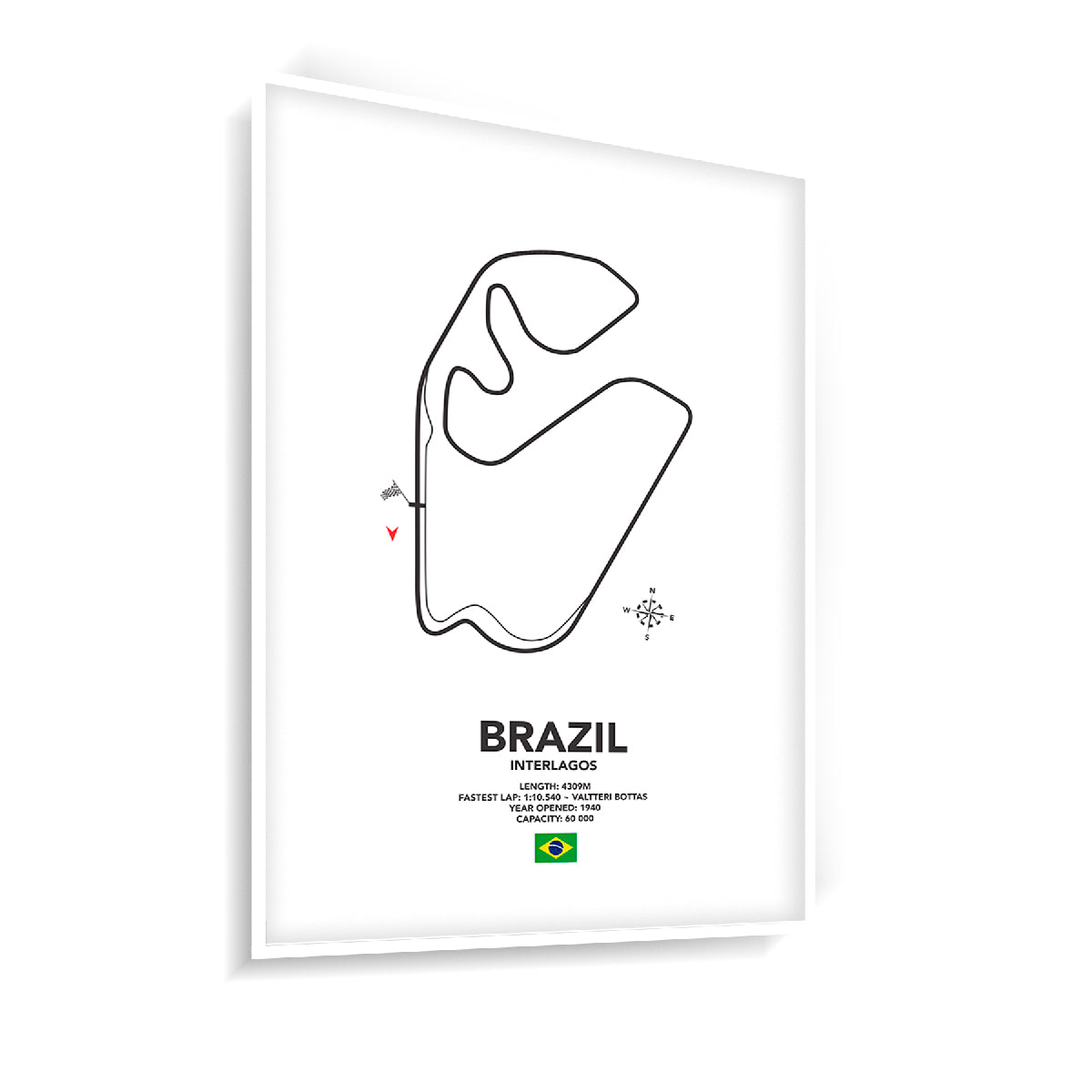 Quadro Decorativo Formula 1 Circuito Interlagos São Paulo Grand Prix