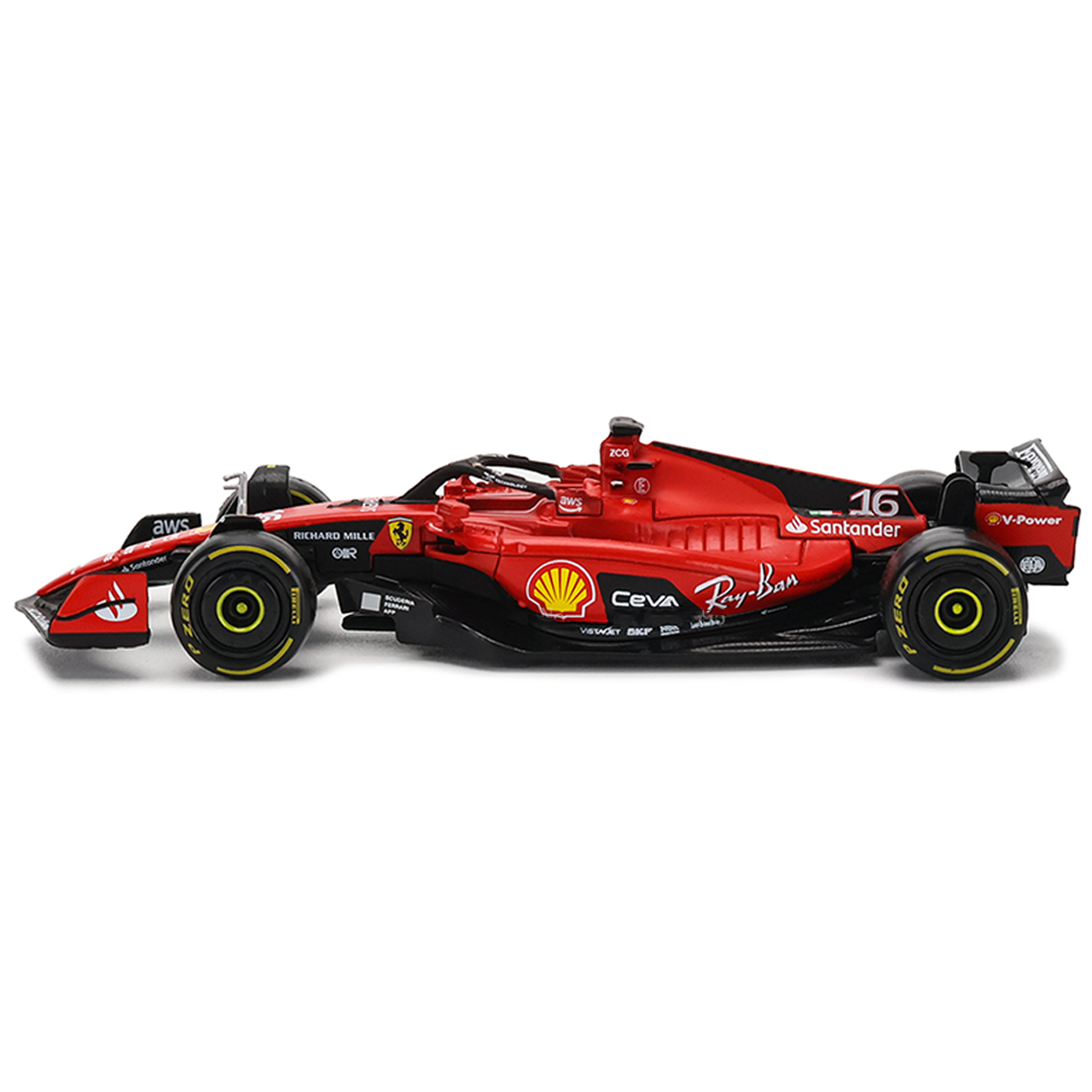 Miniatura SF-23 1:43 Scuderia Ferrari Formula 1 2023 c/ Caixa de Acrílico - Charles Leclerc 16