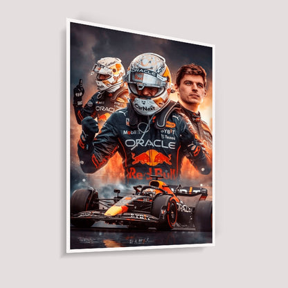 Quadro Decorativo Max Verstappen 1 Bicampeão Mundial F1 2022