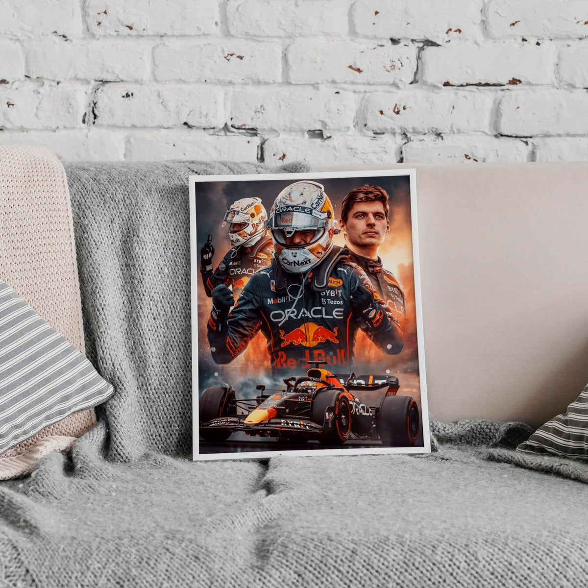 Quadro Decorativo Max Verstappen 1 Bicampeão Mundial F1 2022