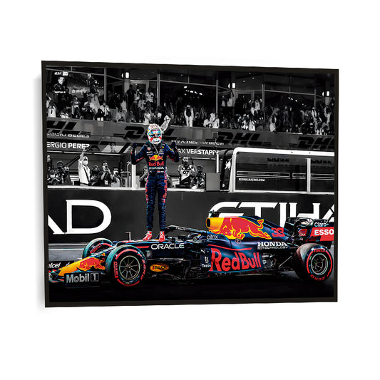 Quadro Decorativo Max Verstappen 1 Tricampeão Mundial Temporada F1 2023
