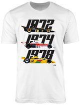 Camiseta Emerson Fittipaldi Bicampeão Mundial de Fórmula 1