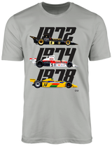 Camiseta Emerson Fittipaldi Bicampeão Mundial de Fórmula 1