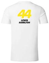 Camiseta Lewis Hamilton Mercedes AMG Petronas F1 2024 Branca
