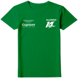 Camiseta Fernando Alonso 14 Aston Martin F1 Team 2024 Feminina