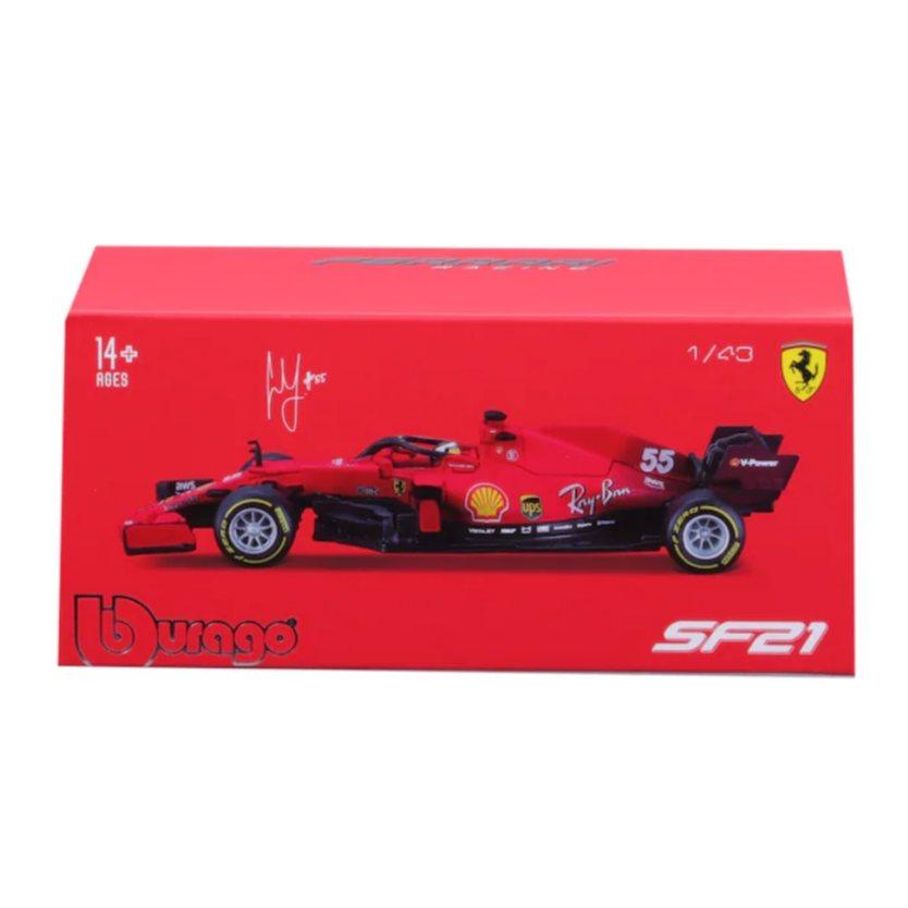 Miniatura SF21 1:43 Scuderia Ferrari Modelo 2021/2022 - Carlos Sainz 55