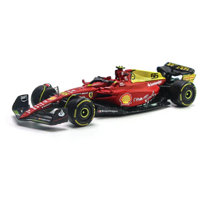 Miniatura F1-75 1:43 Scuderia Ferrari Modelo 2022/2023 Especial 75 Anos Ferrari - Carlos Sainz 55